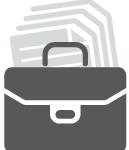 briefcase and documents icon